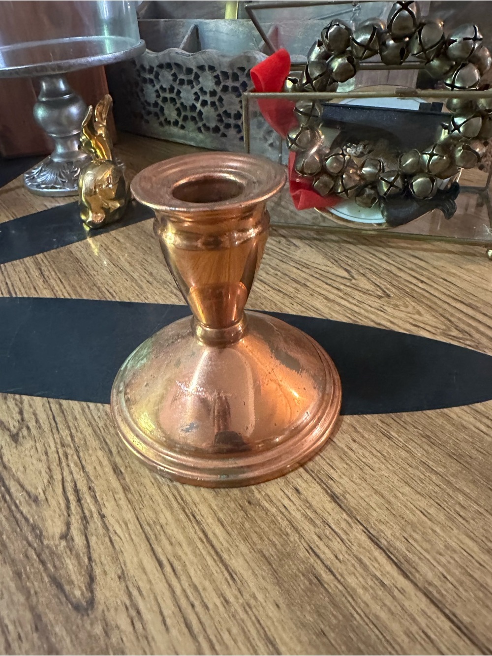 Vintage Copper Candlestick Holder - Copper Home Accent - brass and copper?